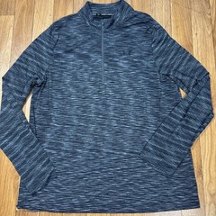 Under Armour Seamless 1/2 Zip Shirt Mens XXL Gray Heathered Performance Stretch