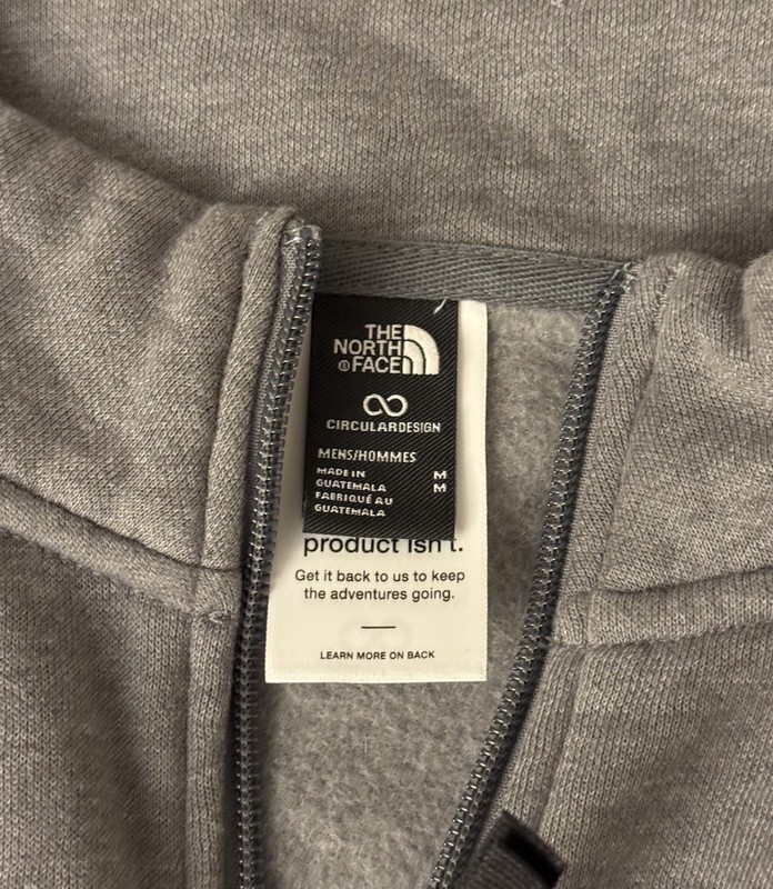 The North Face Heather Gray 1/4 Zip Mens Size Medium Fleece Pullover NEW W/ Tags gallery