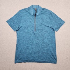 Lululemon Shirt Mens Large Blue Metal Vent Surge 1/2 Zip Training Performance