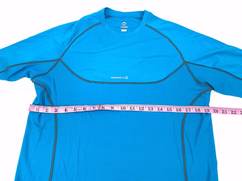 Merrell Men’s Blue Select Wick Short Sleeve Athletic Performance Shirt Sz M gallery
