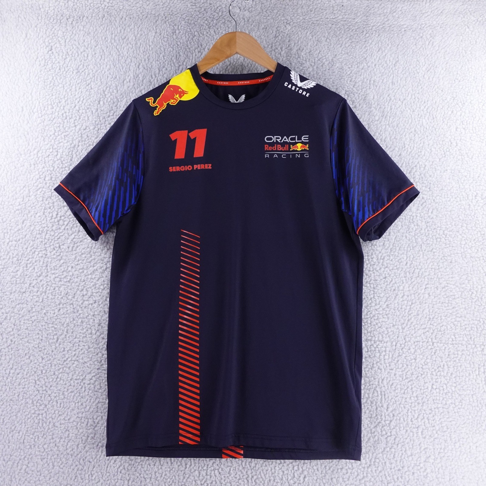 Castore Oracle Red Bull Racing Sergio Perez 11 Navy Blue Team Jersey Mens Large gallery