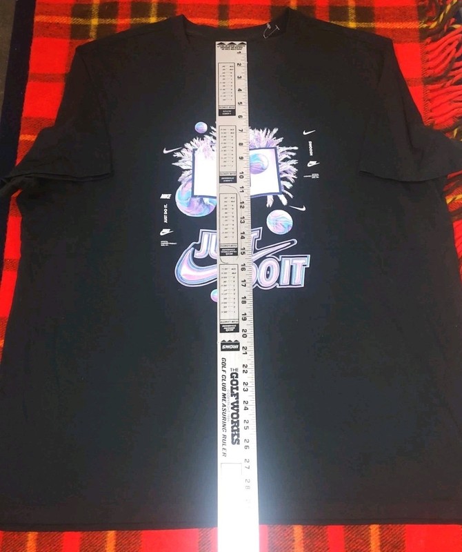 Nike Tee Men's Sportswear Graphic Print T-shirt Black 100%cotton Size XXL gallery
