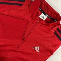 Adidas Formotion Response 1/4 Zip Shirt Mens Medium Red Climacool 3 Stripes