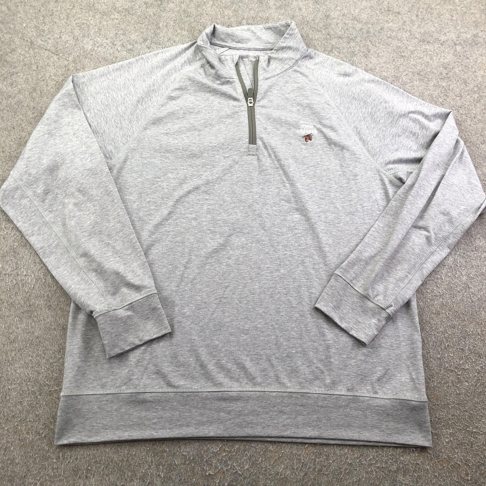 G/FORE Pullover Mens Large Gray 1/4 Zip Long Sleeve Forest Highlands Golf Top gallery