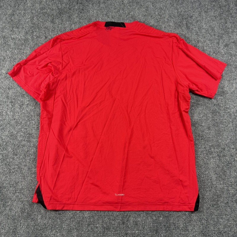 Adidas D4T INT Tee Shirt Mens XL Pure Ruby Red Climacool Athletic Training Top gallery