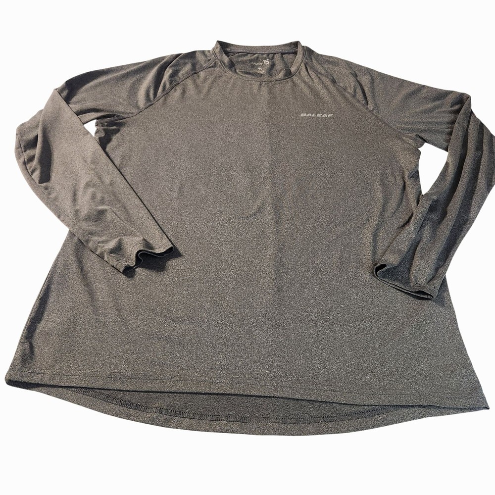 Baleaf Mens Gray top Performance Shirt Size L Lightweight Breathable Activewear