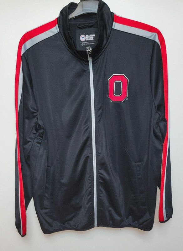 NWT 2XL Ohio State Buckeyes Full Zip GIII Track Jacket Black /Scarlet - Gray $85 gallery