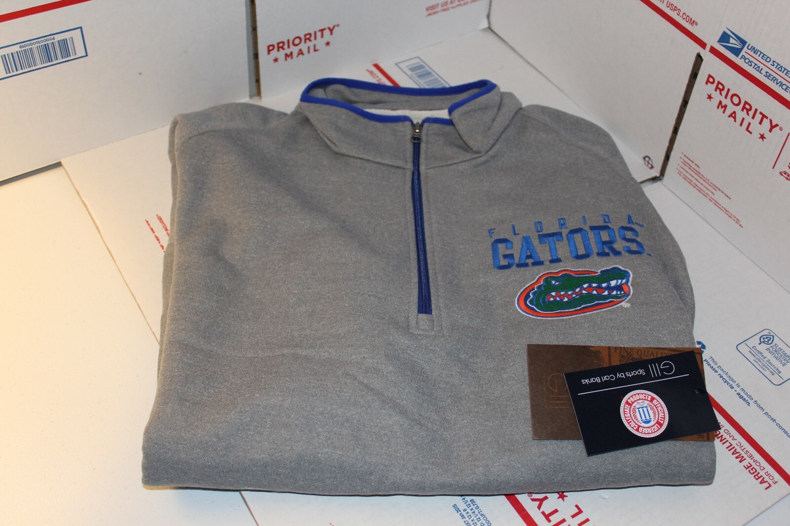 FLORIDA GATORS SWEATER MEN'S (6XL) 1/4 ZIP TOP EMBROIDERED LOGO [NEW W/TAGS] gallery