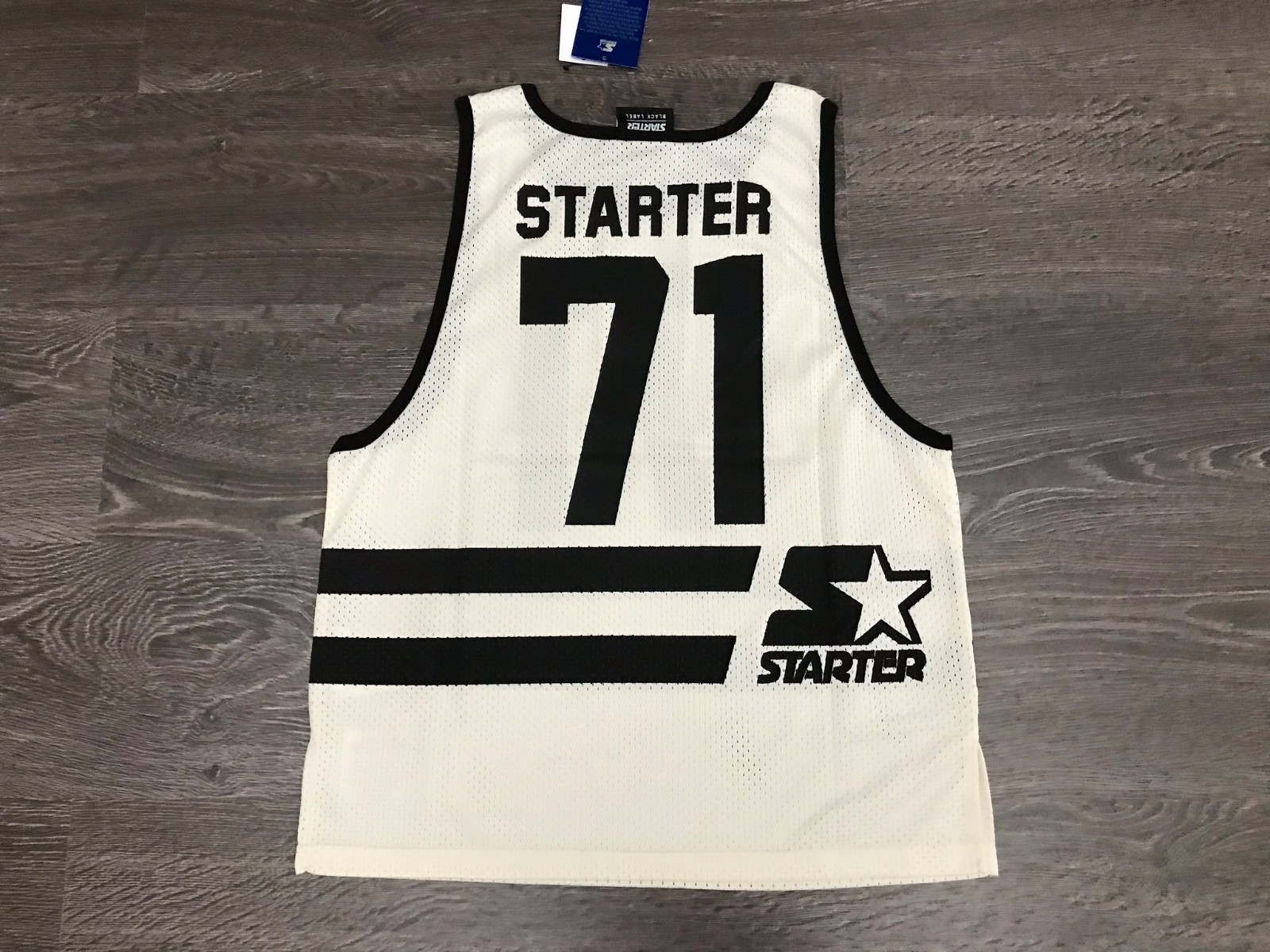 Starter Black Label Vintage Summer Mesh Tank Top #71 White Black Large Brand New gallery