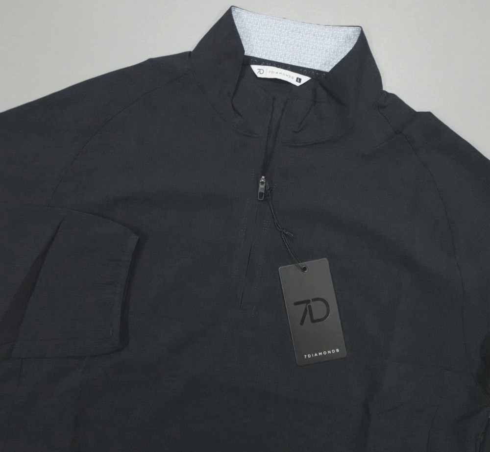 7 Diamonds Oxygenate 1/4 Zip Pullover Size XL Anti-Odor Quick Dry Stretch Blue