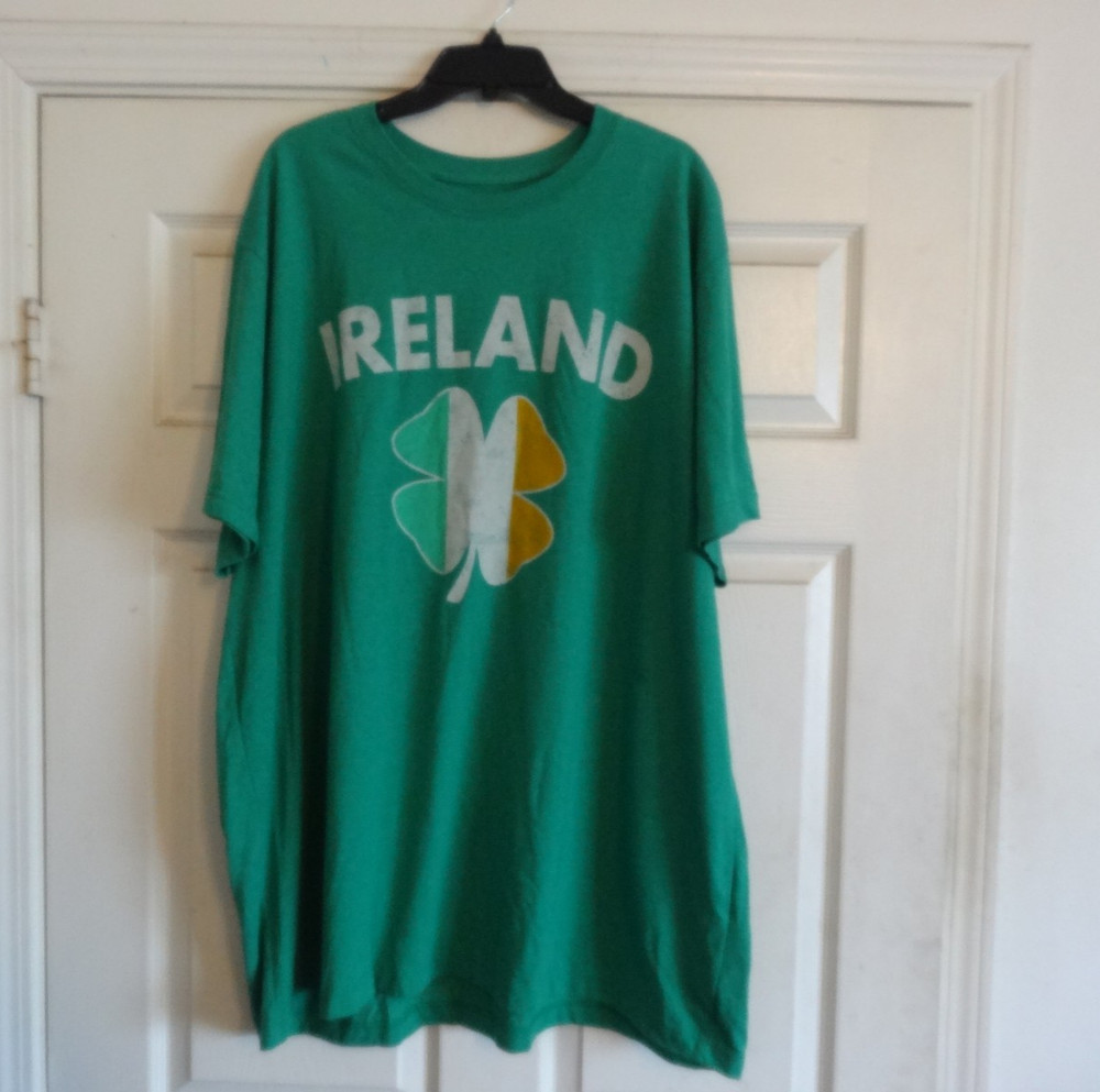 TRUE NATION Mens Ireland Graphic T-Shirt, Green, Big & Tall Sz 4XLarge NWOT
