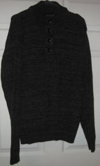 MEN’S SWEATER – RETROFIT – COLOR – BLACK/GREY – SIZE – XL