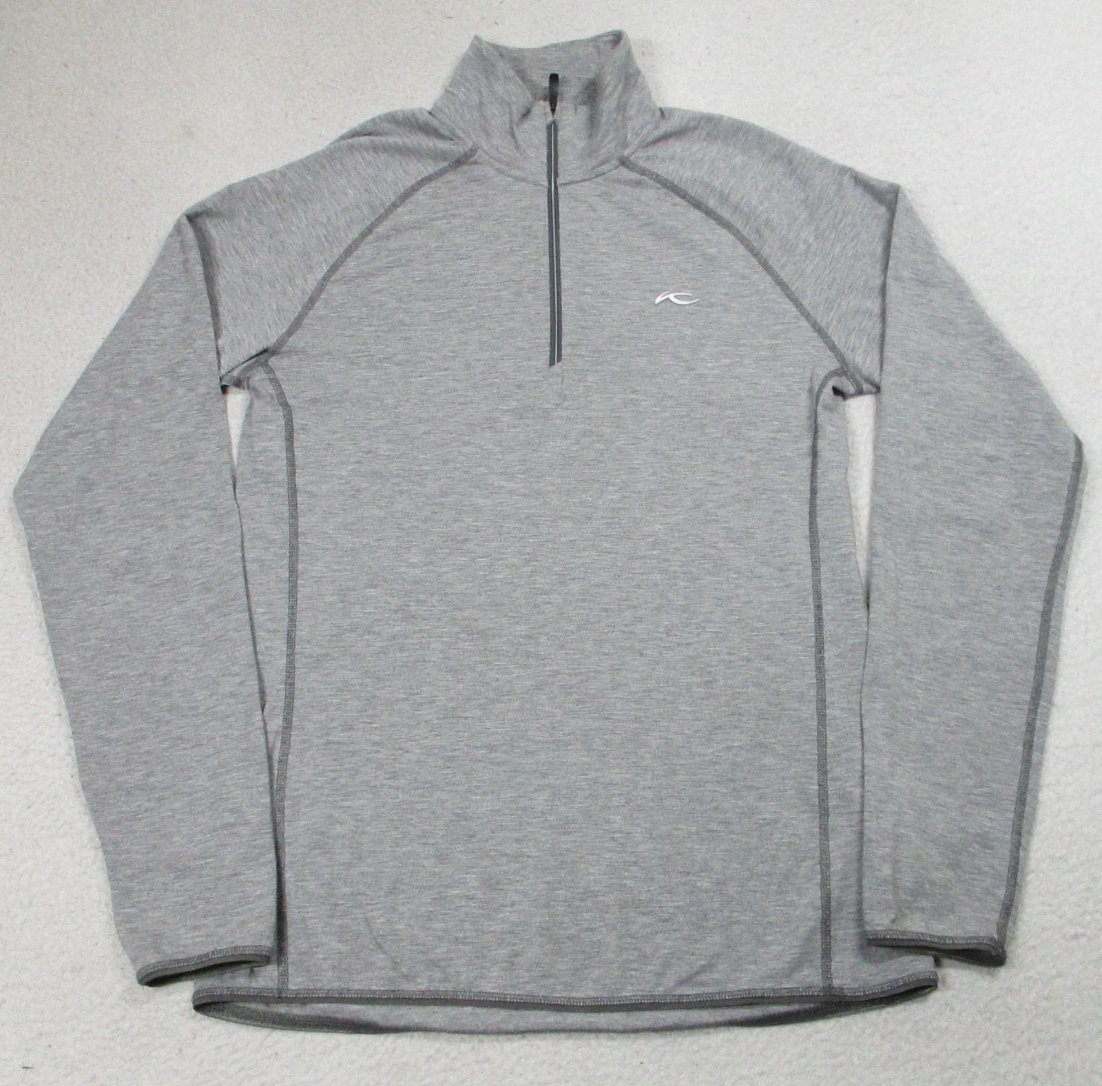 KJUS Trace Halfzip Pullover Mens Small Gray Zip Long Sleeve Golf Skiing gallery