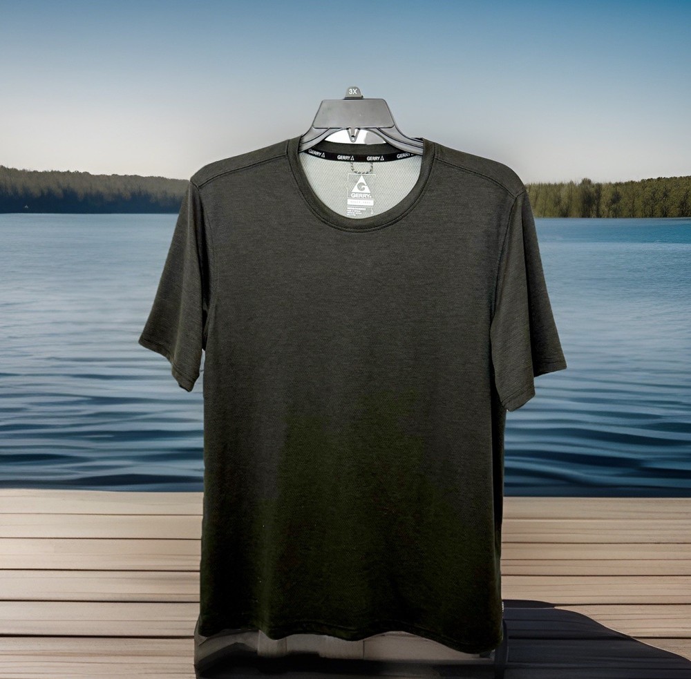 Gerry Men’s Size Large Performance Short Sleeve T-Shirt Charcoal Heather Gray