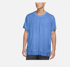 Nike Yoga Dri-Fit T-Shirt Blue Mens Size Small Loose Fit DM6583-412 NWT $70