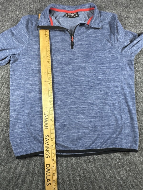 Avalanche Men's Medium Blue Quarter Zip Top Stand Up Pullover gallery