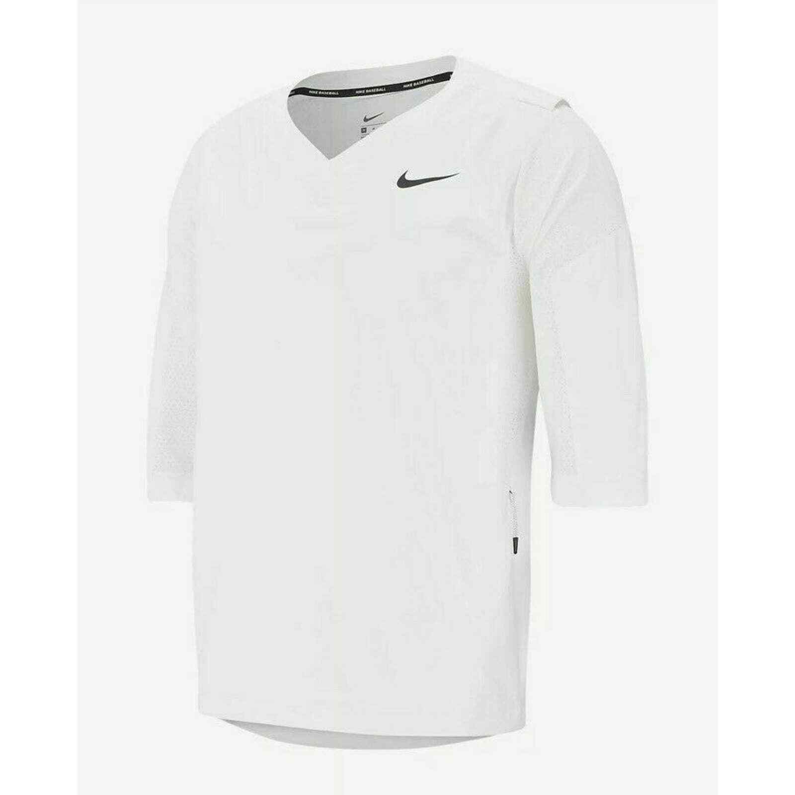 Nike Mens Baseball Jacket 3/4 Hot Jacket Pullover 3/4 Sleeve V-Neck Sm gallery