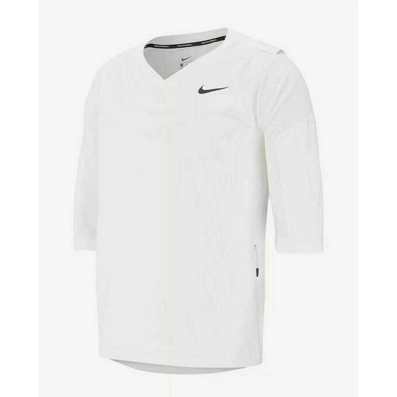 Nike Mens Baseball Jacket 3/4 Hot Jacket Pullover 3/4 Sleeve V-Neck Sm gallery