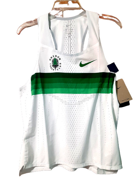 Nike Dri-Fit ADV Oregon Track Club Singlet White Green DR5812-100 Men Size XL gallery