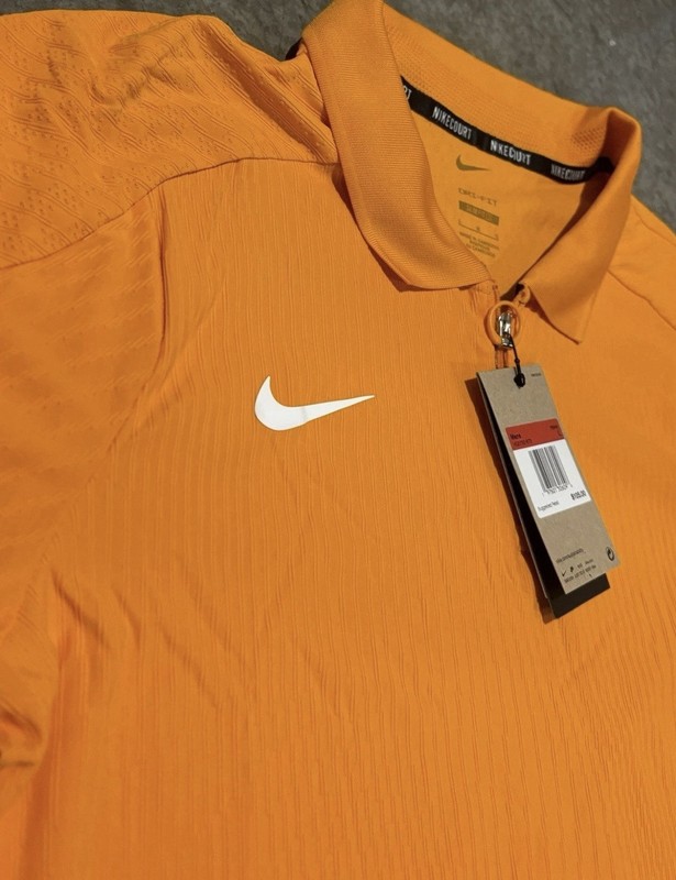 Nike Court 1/4 Zip Dri-FIT Tennis Shirt Orange HQ0792-873 Men’s Size Large NEW gallery