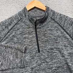Under Armour Shirt Mens Large Heathered Gray 1/4 Zip Pullover Long Sleeve Mock