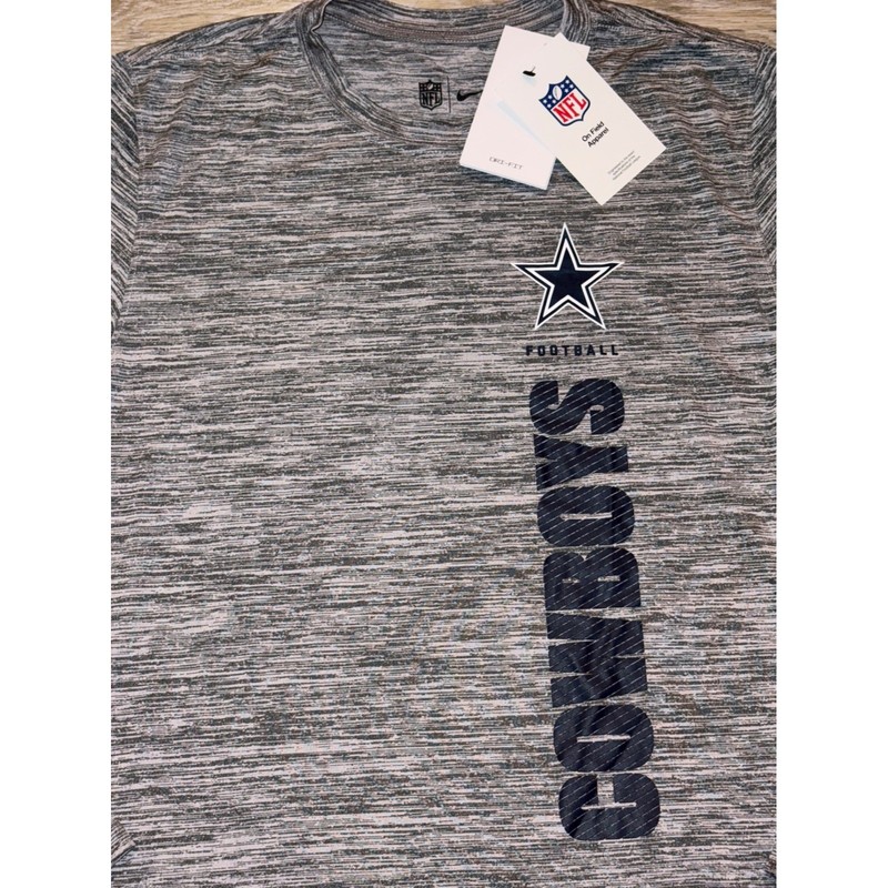 NWT Men's Dallas Cowboys Nike Dri-Fit Long Sleeve - Small - Heather Gray/Blue gallery