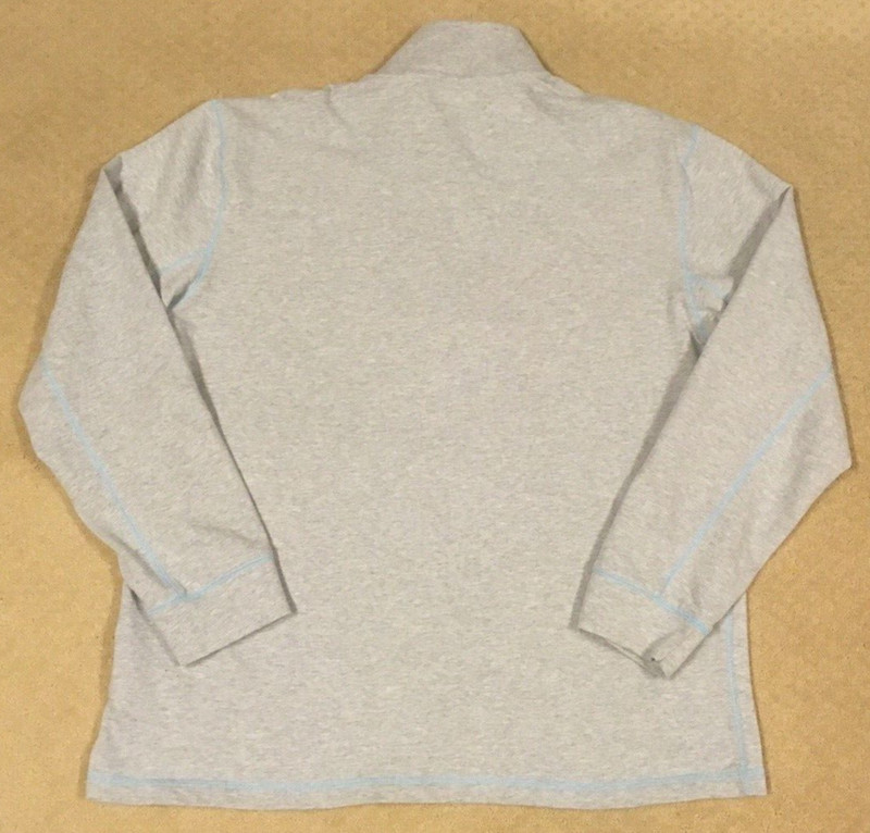 Buoy 4 Mens Pullover LARGE Gray 1/4 Zip Coastal Knit Nautical Seal Fishing gallery