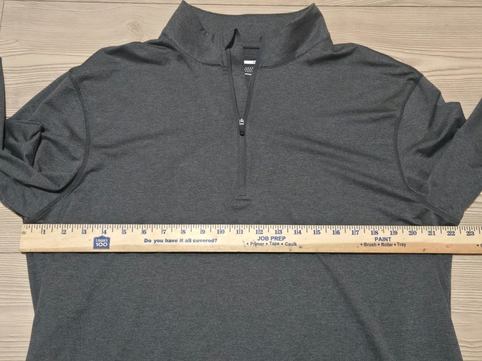 MAELREG Men's Gray Performance Pullover 1/4 Zip Long Sleeve Size Large Golf gallery