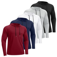 5 Pack Men’s Fishing Shirts Long Sleeve UPF Sun Protection Hoodie Lightweight…