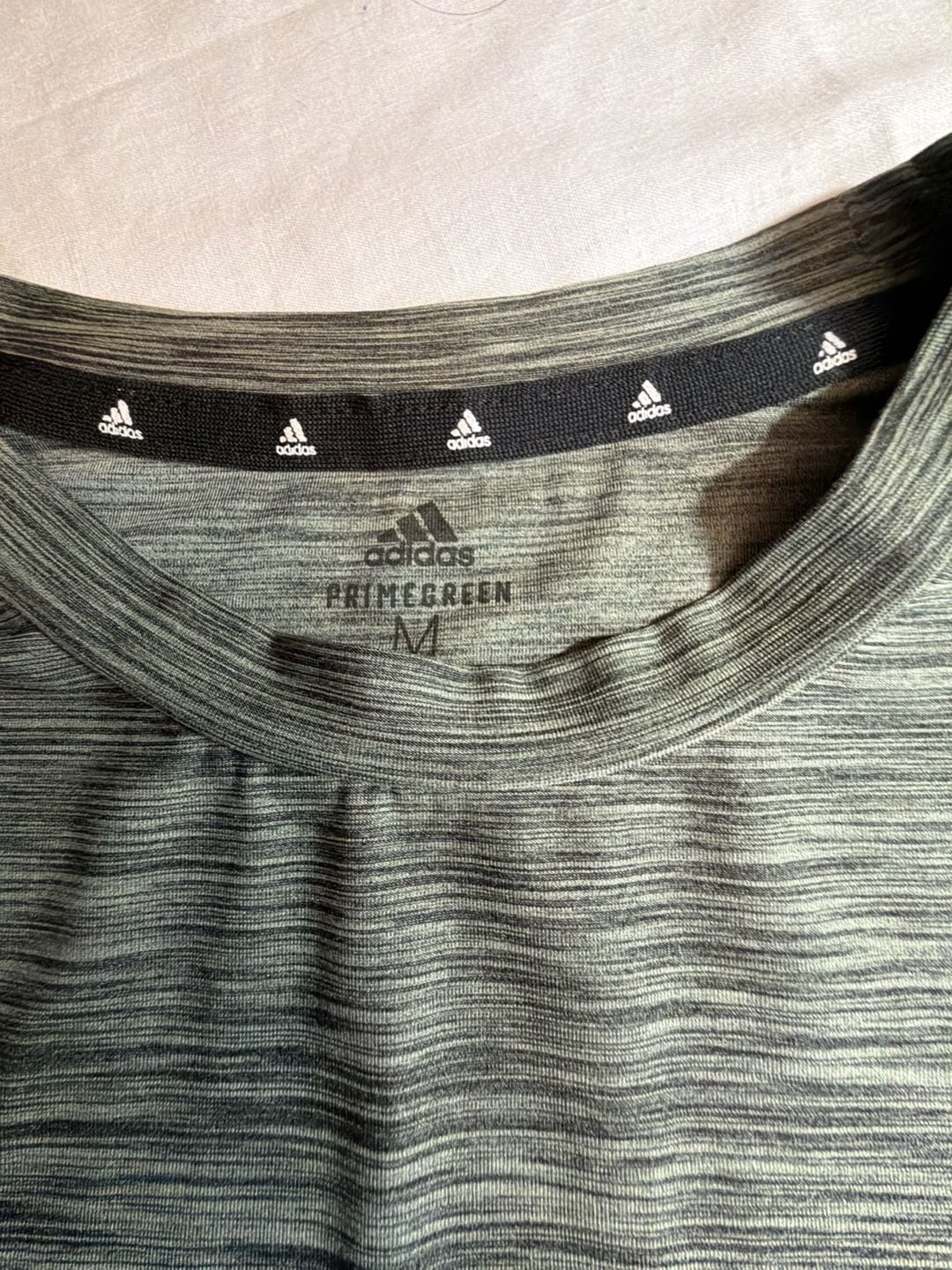 Adidas Primegreen Athletic T-Shirt Green Space Dye Size M gallery