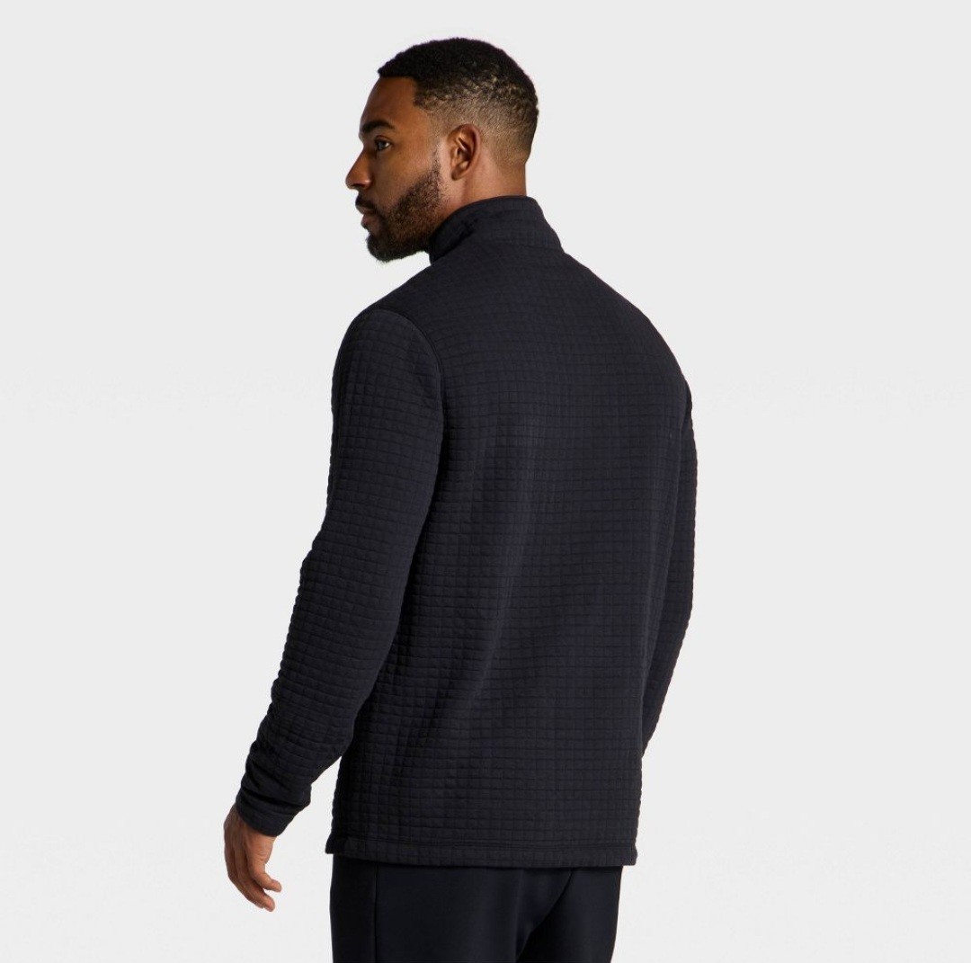 All In Motion Quilted Quarter Zip Black Size Medium NWT Comfort Athletic Casual gallery