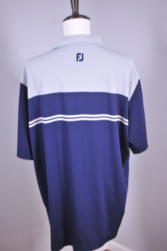 FootJoy Performance Golf Polo Shirt BMW Championship Navy/Gray Men's 2XL gallery