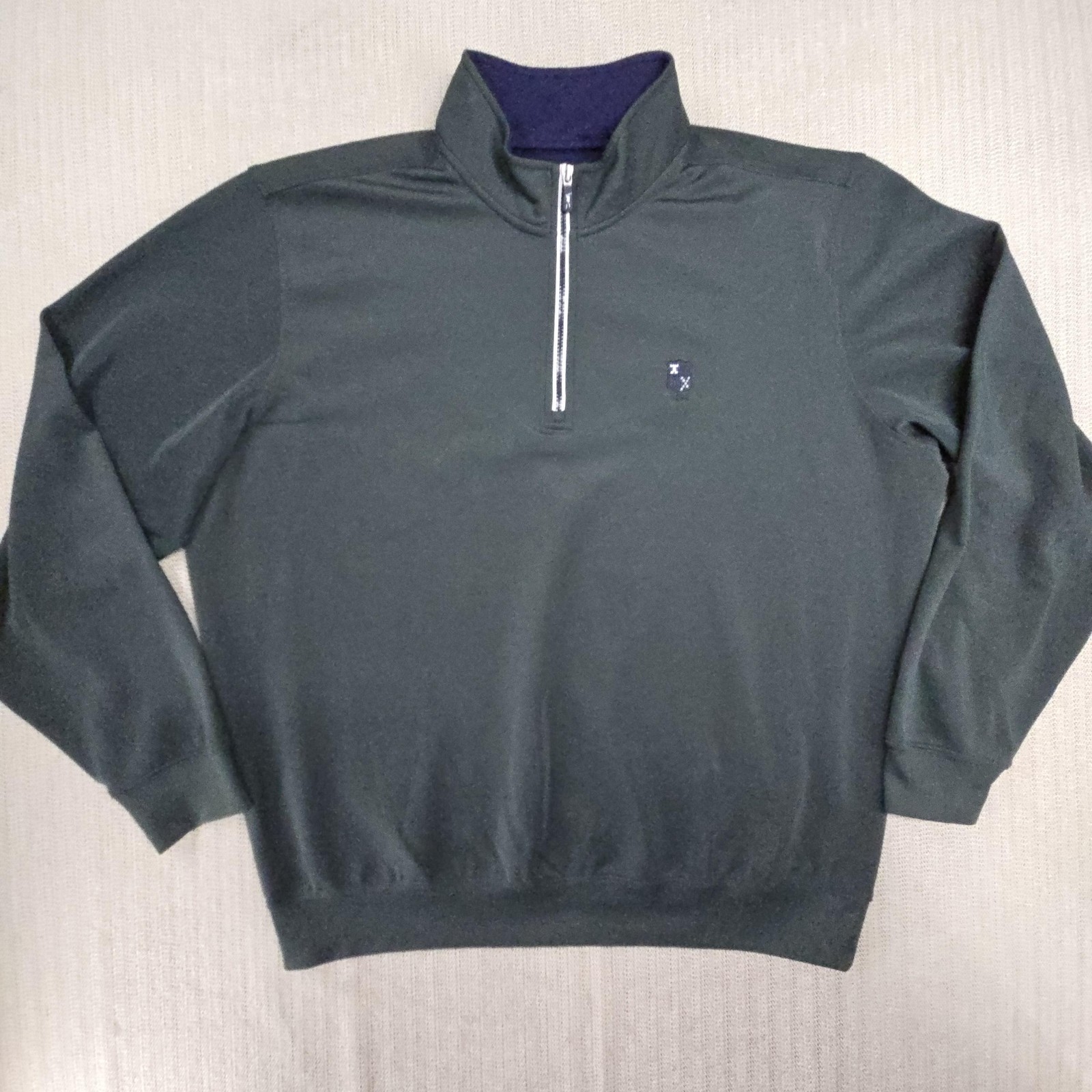 F&G Tech Pullover Mens 2XL Green 1/4 Zip Mock Neck Golf Stretch Top Performance gallery