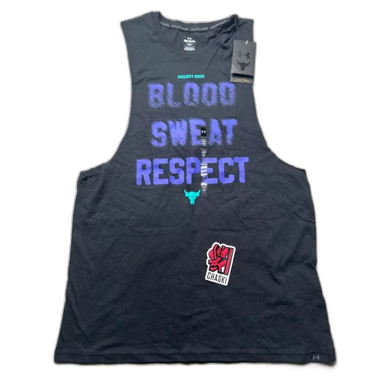 Under Armour Project Rock Blood Sweat Respect Tank gym T-Shirt 2024 Men's Medium gallery