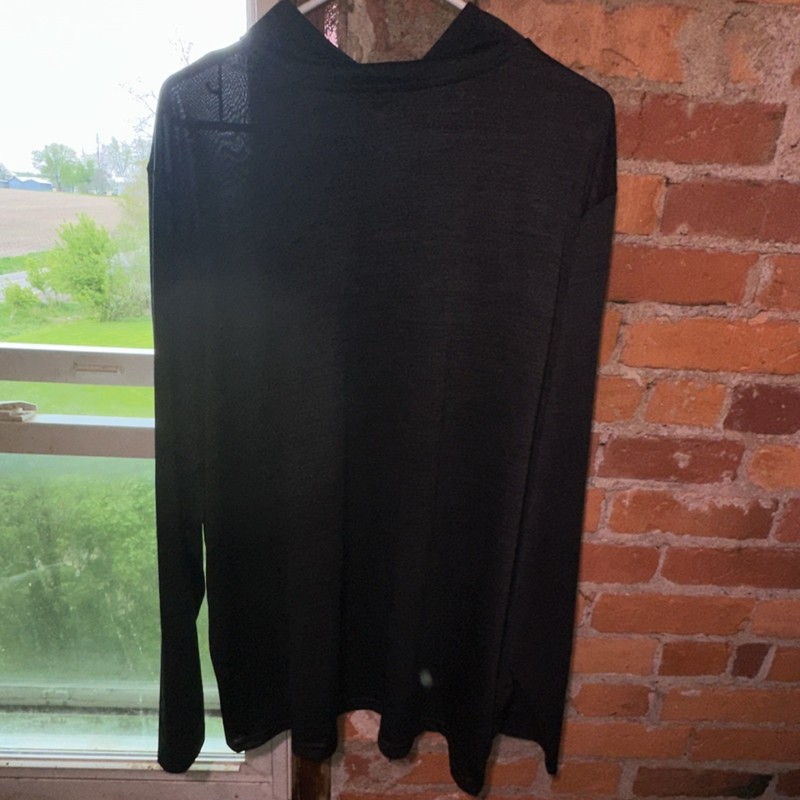 Real Essentials 2XL Black Polyester Pullover Mock Neck Long Sleeve 1/4 Zip Top gallery