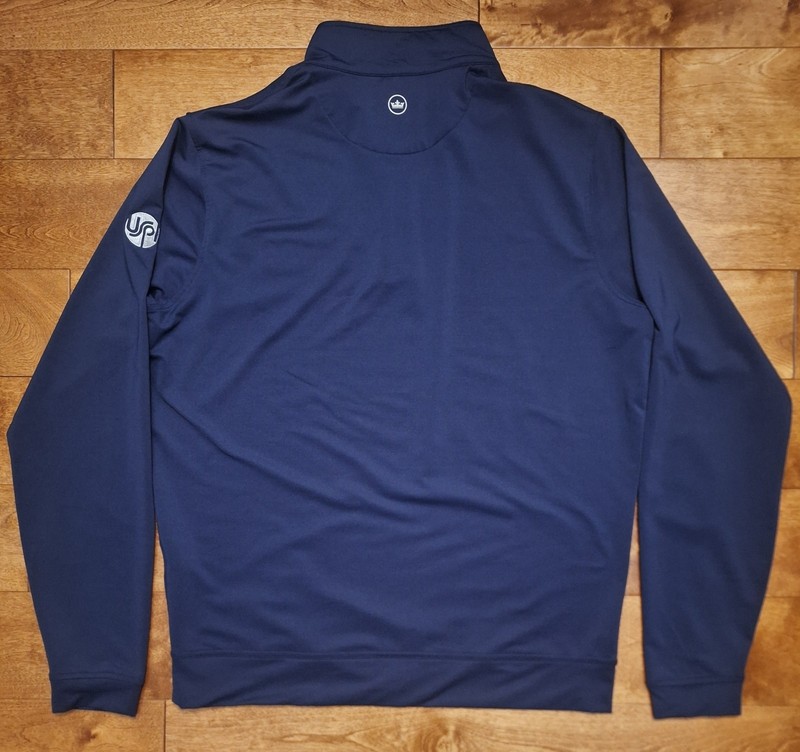 Peter Millar Men's Medium Long-Sleeve 1/4 Zip Pullover Blue Golf Stretch EUC gallery