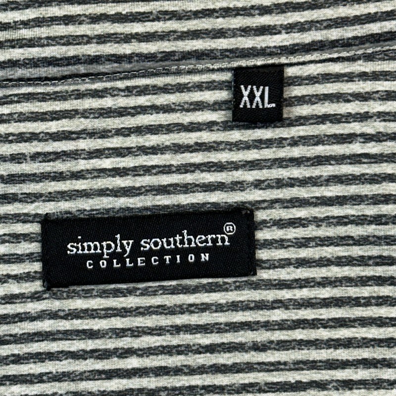 Simply Southern Collection Pullover Mens 2XL Stripe Performance 1/4 Zip Golf gallery