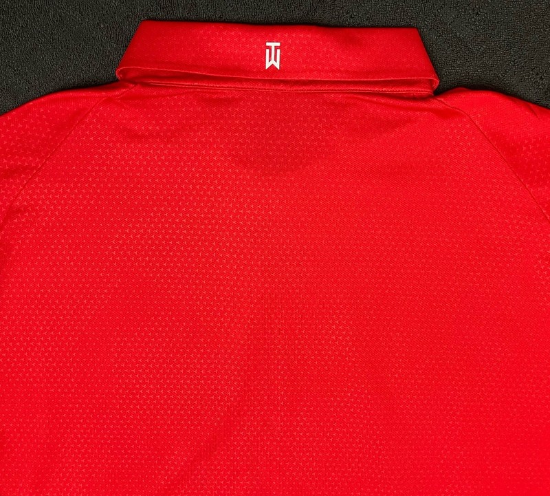 Nike Golf Tiger Woods Velocity Max Embossed Polo 685827 657 Sunday Red Sz XL gallery