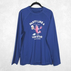 Life is Good Mens Medium Long Sleeve Lobster Party Like a Lob Star T Shirt