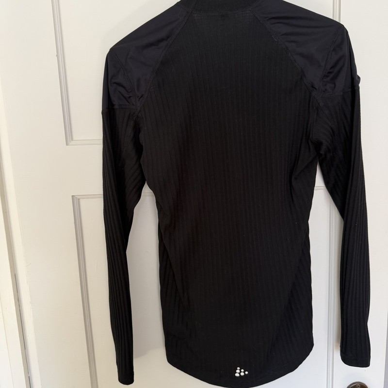 Craft Base Layer Men’s L WindStopper Long Sleeve Crew Neck Cycling Run Top Black gallery