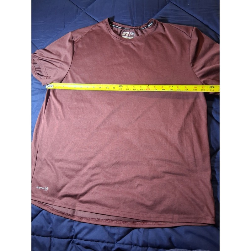 Russell Mens XL Dri-Power 360 Training Fit FreshForce Performance Shirt Maroon gallery