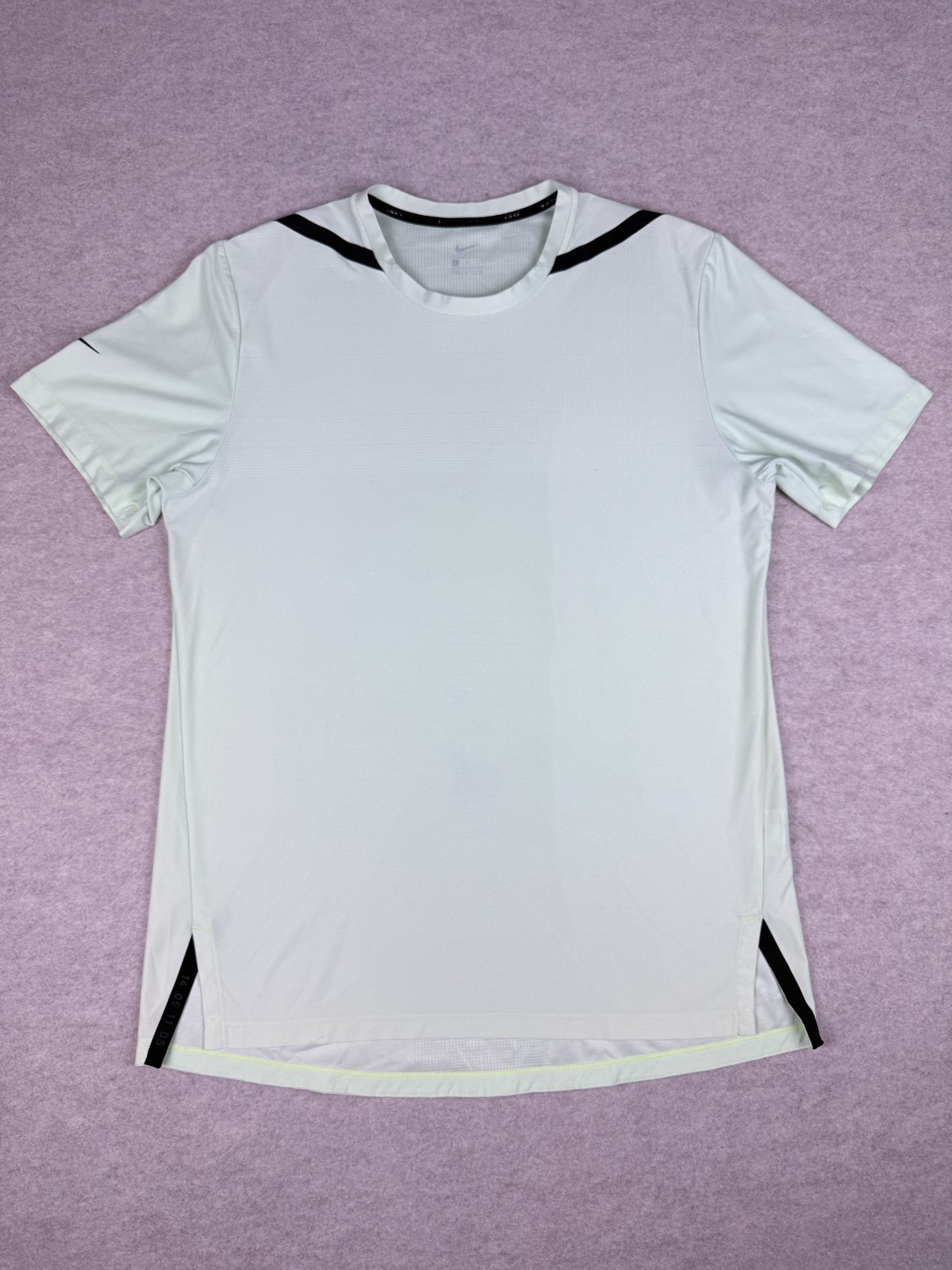 Nike Dri-Fit Men's Large Breathe Green Volt/Black Workout Training T-shirt gallery