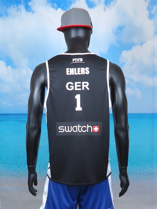 Beach Volleyball Jersey Germany EHLERS/WICKLER Black Size S, M, L, XL, 2XL New gallery