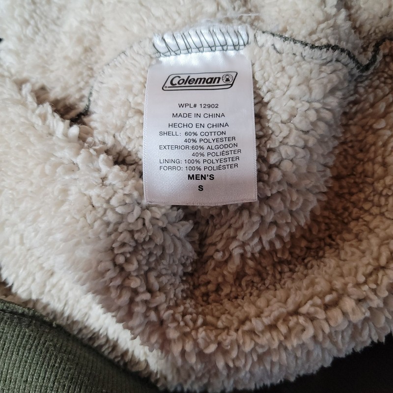 Coleman Men's Green Fleece Lined Shirt Size Small gallery
