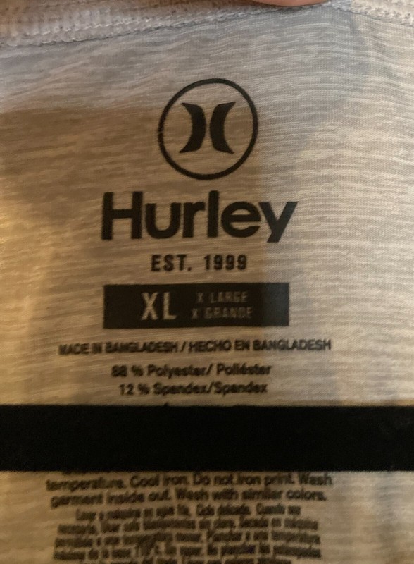 Hurley Men's Gray Long Sleeve Graphic Rash Guard/Athletic Shirt - Size XL gallery