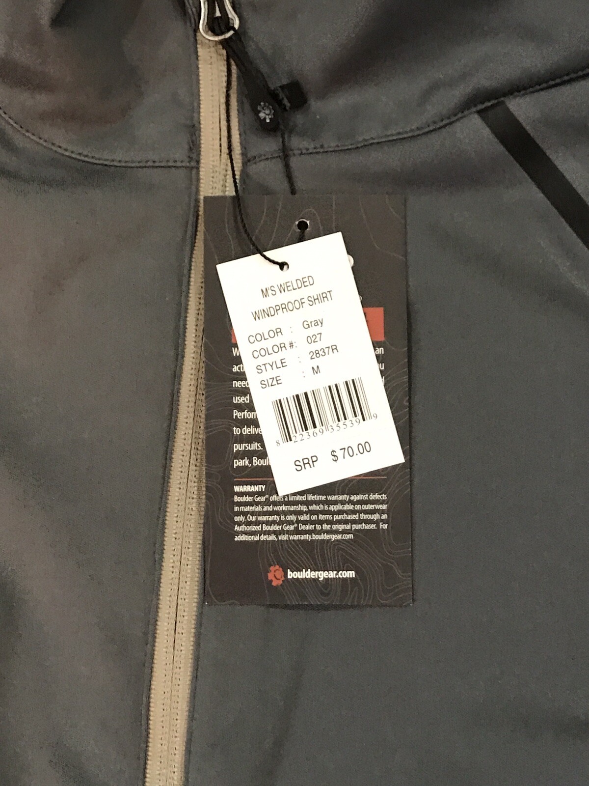 NWT$70 Mens Boulder Gear Welded 1/4 Zip Wind Proof Shirt Medium gallery