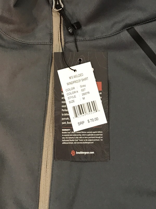 NWT$70 Mens Boulder Gear Welded 1/4 Zip Wind Proof Shirt Medium gallery