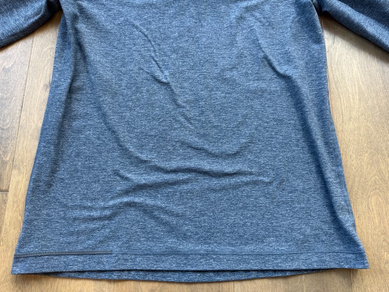 Lululemon Surge Warm 1/2 Zip Heathered Alberta Lake Caspian Blue Men's M/L EUC gallery