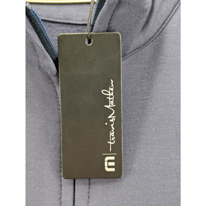 NWT Travis Mathew Newport Full Zip Fleece in Blue Nights size Large gallery