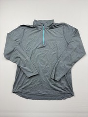 Nike Dri-FIT Pullover Mens Large Gray Long Sleeve Quarter Zip Running Top
